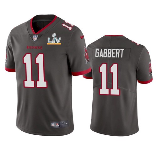 Men's Tampa Bay Buccaneers #11 Blaine Gabbert Grey NFL 2021 Super Bowl LV Limited Stitched Jersey